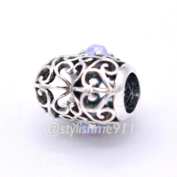 Authentic PANDORA October Signature Heart Charm - 791784NOP - Picture 5 of 7